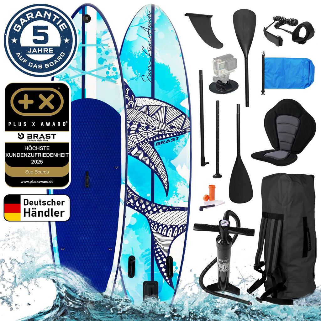 BRAST SUP Board Shark | Aufblasbares Stand up Paddle Set | Produktbild 