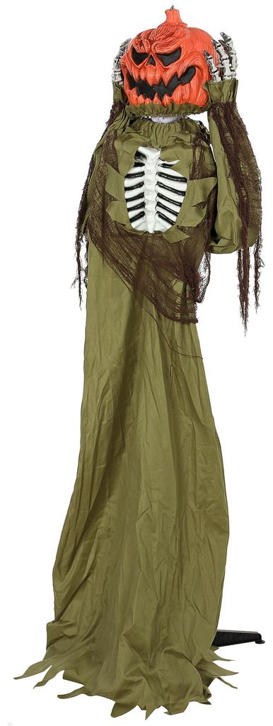 HOMCOM 173 cm Halloween Animierte Kürbis-Skelett Deko Produktbild 