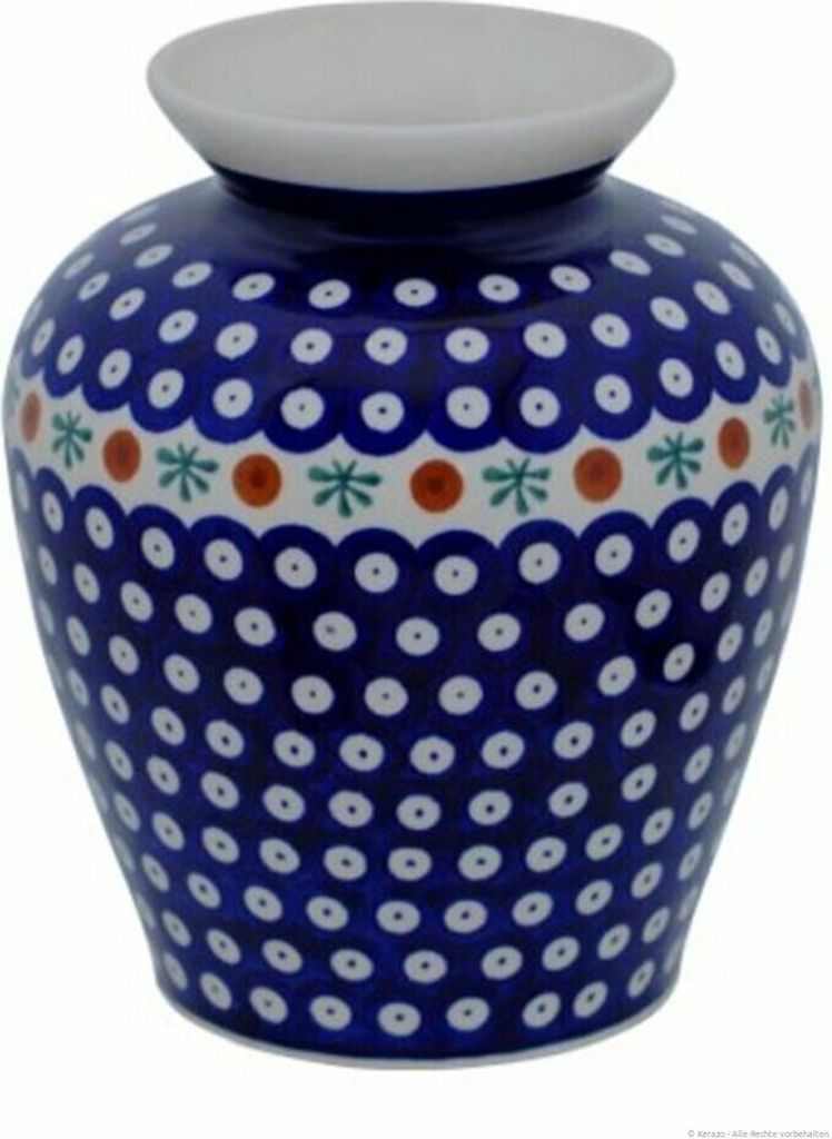 Original Bunzlauer Keramik 2,3L Vase "Emma" 19,7cm Baluster Blumenvase, Dekor 41