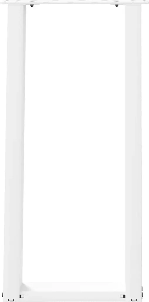 Gambe Tavolo Consolle a U in Acciaio Bianco 2 pz - 38x73 cm Offerta - 5