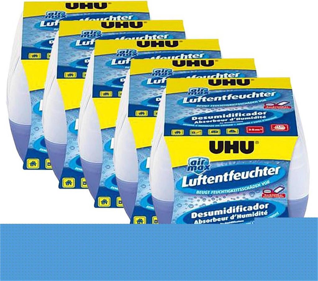 5x UHU 47090 Luftentfeuchter Original 1000 g