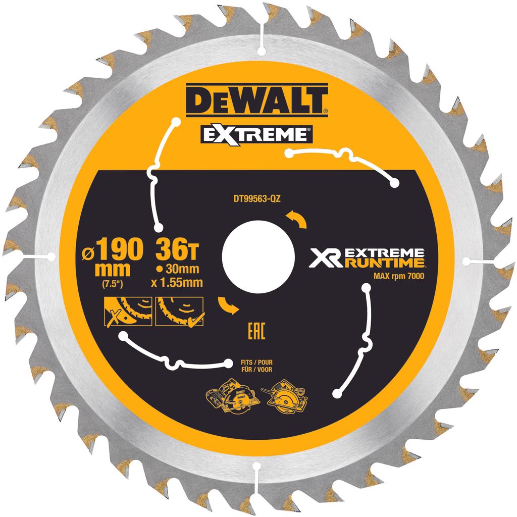 Dewalt DT99563 Lama per sega circolare portatile 190 x 30 x Immagine del prodotto 