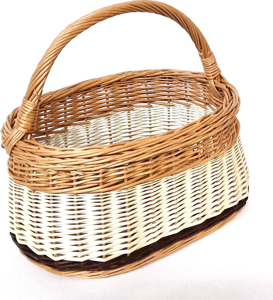 Einkaufskorb Pilzkorb Autokorb aus Weide 38 x 27 cm Produktbild 1