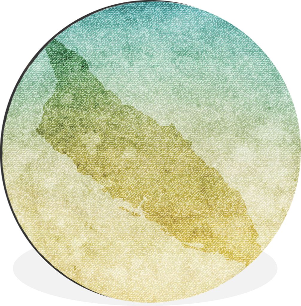 MuchoWow - Mauerkreis - Wandbilder - Runde Bild - Bild aus Aluminium - Schlafzimmer - Wohnzimmerdekoration - Wand Dekoration