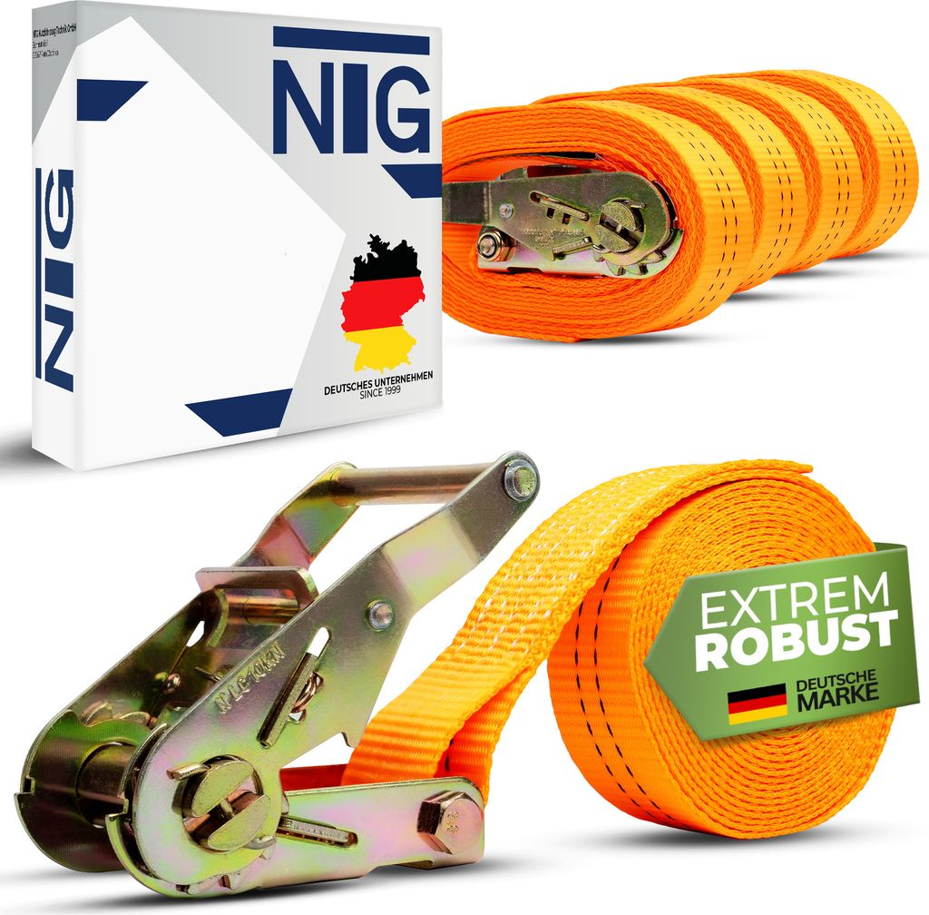 Spanngurt Zurrgurte 4m 20 Stück 2t ( 2000 daN, KG) Einteilig 35mm,1 tlg. 4 Meter