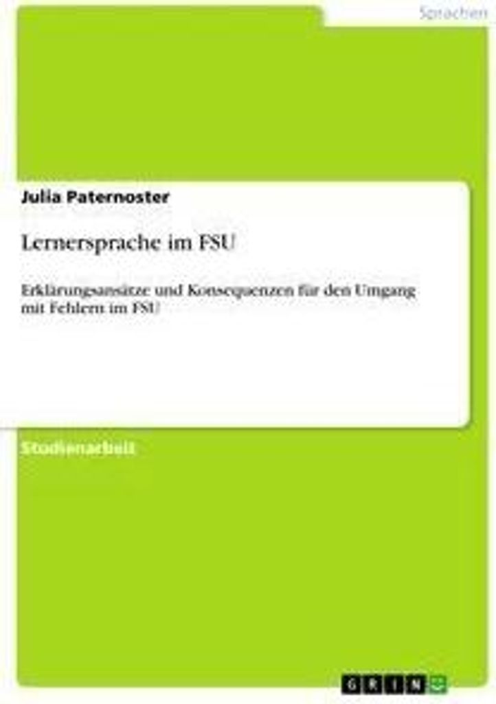 Lernersprache im FSU