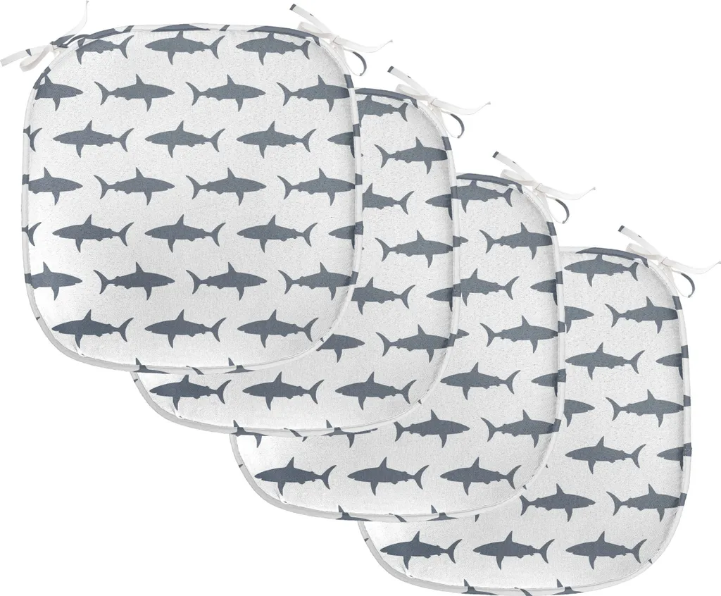 Coussin de Chaise Imperméable 40x40cm pour Cuisine - Lot de 4 Pièces