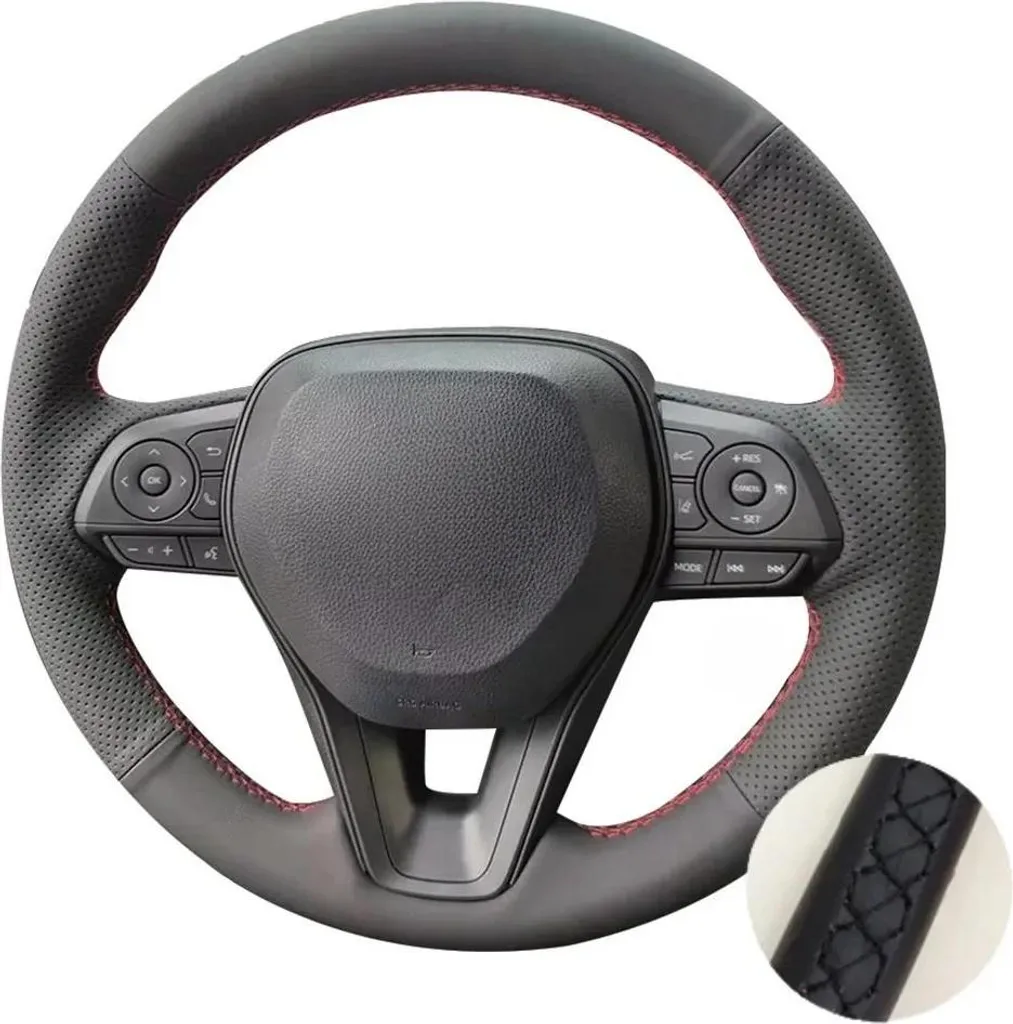 Rivestimento Volante Microfibra High-Tech su Misura Filo Nero Pro
