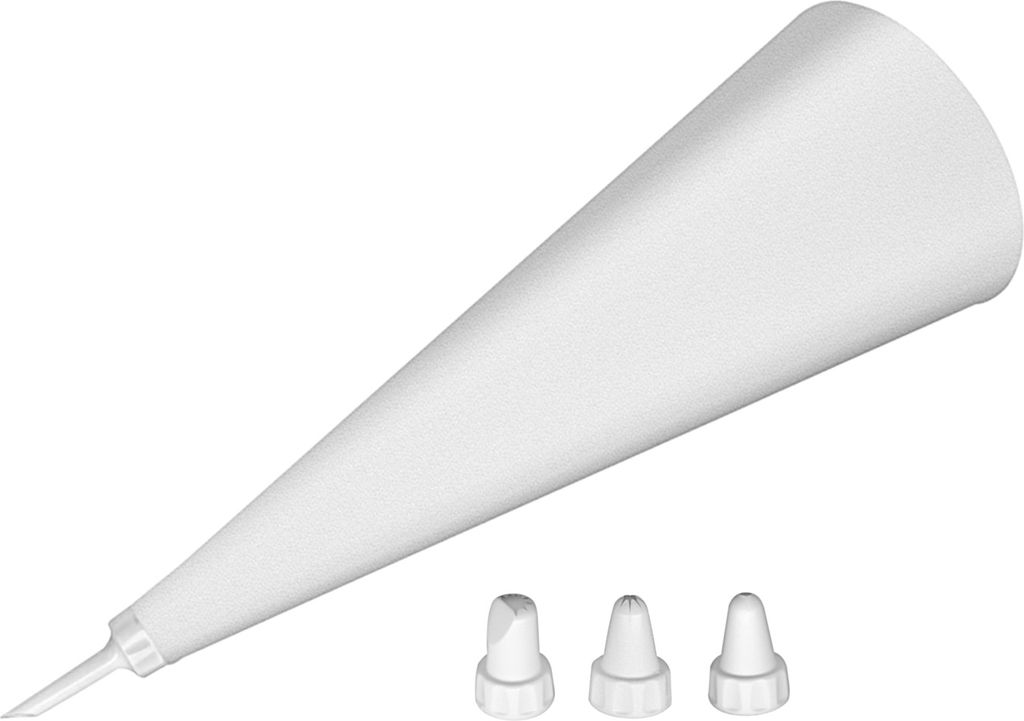 Fackelmann FMprofessional 21507 Spritzbeutel Set mit 4 Kunststofftüllen / Spritzbeutel / Garnierbeutel