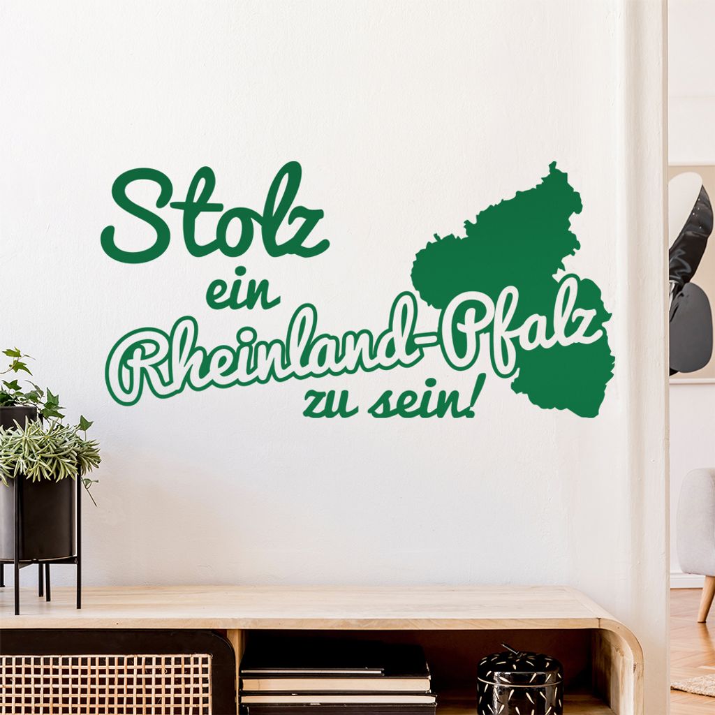 Rheinland-Pfälzer Stolz Wandtattoo Wandaufkleber Wall Sticker - Dekoration, Küche, Wohnzimmer, Schlafzimmer, Badezimmer