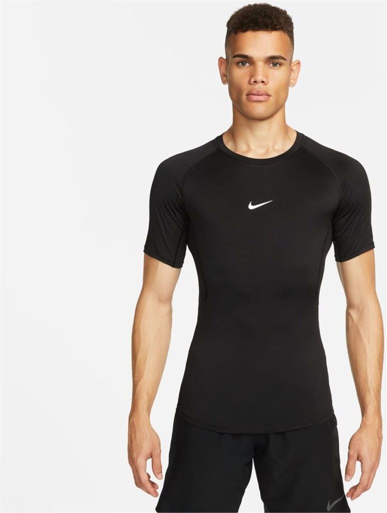 Nike M Np Df Tight Top Ss Black/White S
