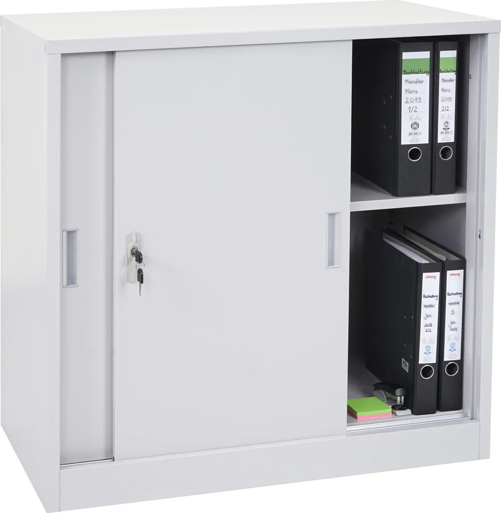 Armoire de rangement bureau 90x90x45cm pour dossiers et archives Boston