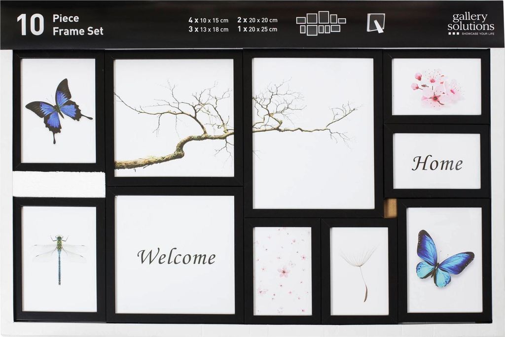 Nielsen 10er Frame Set schwarz Kunststoff Wechselrahmen Obrázok produktu 