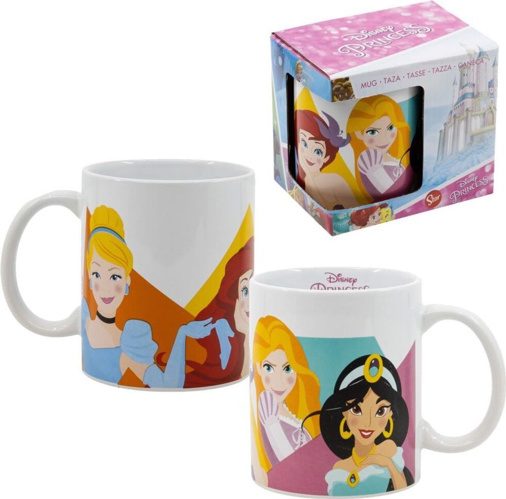 Keramik Tasse | Disney Princess | 325 ml | Henkel-Becher Geschenkbox
