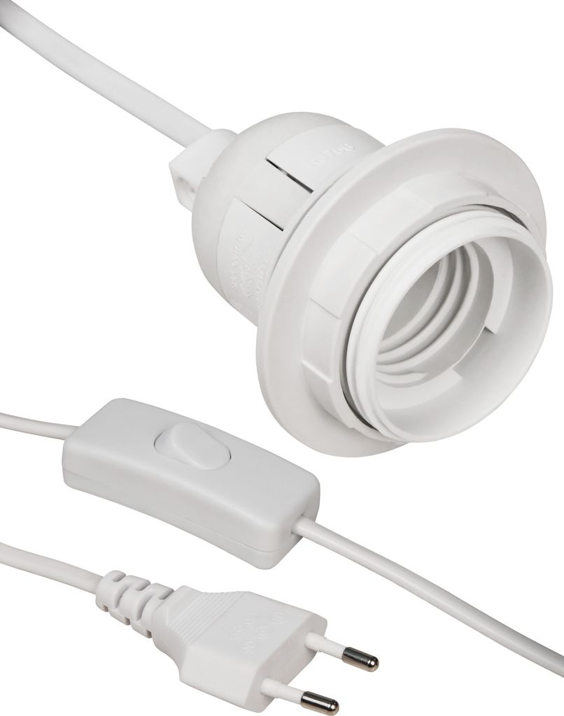Sieťový kábel McPower Euro s vypínačom a zásuvkou E27, 3,5 Obrázok produktu 