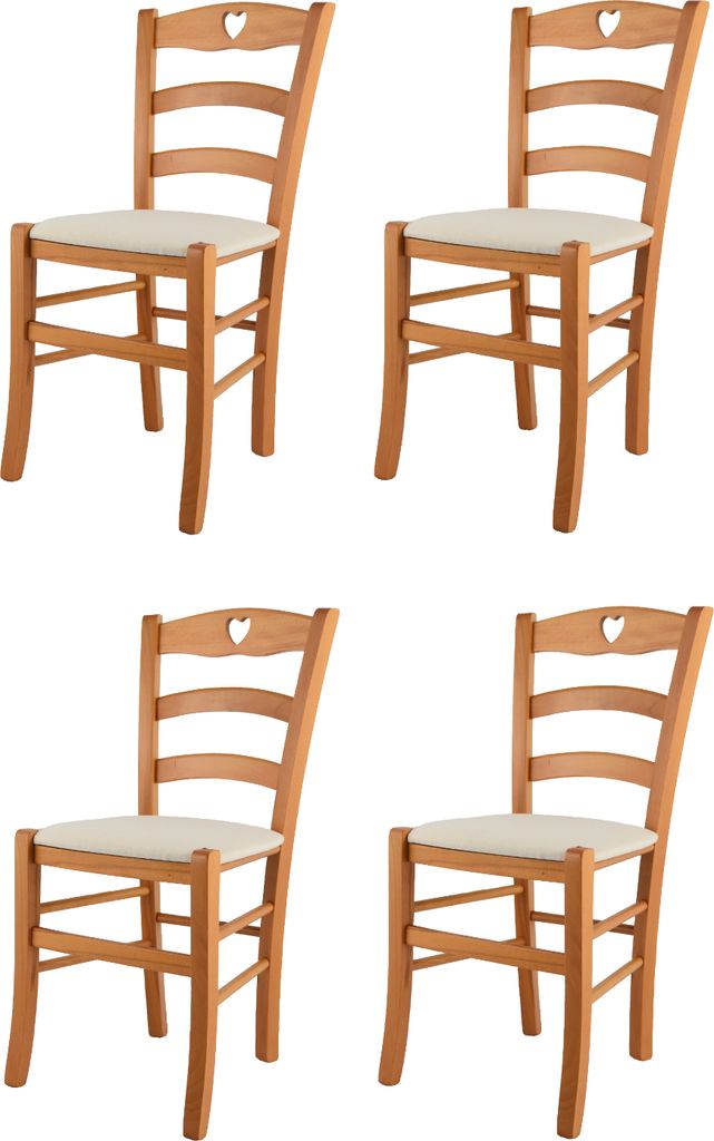 t m c s Tommychairs - 4er Set Stühle CUORE für Küche und Produktbild 
