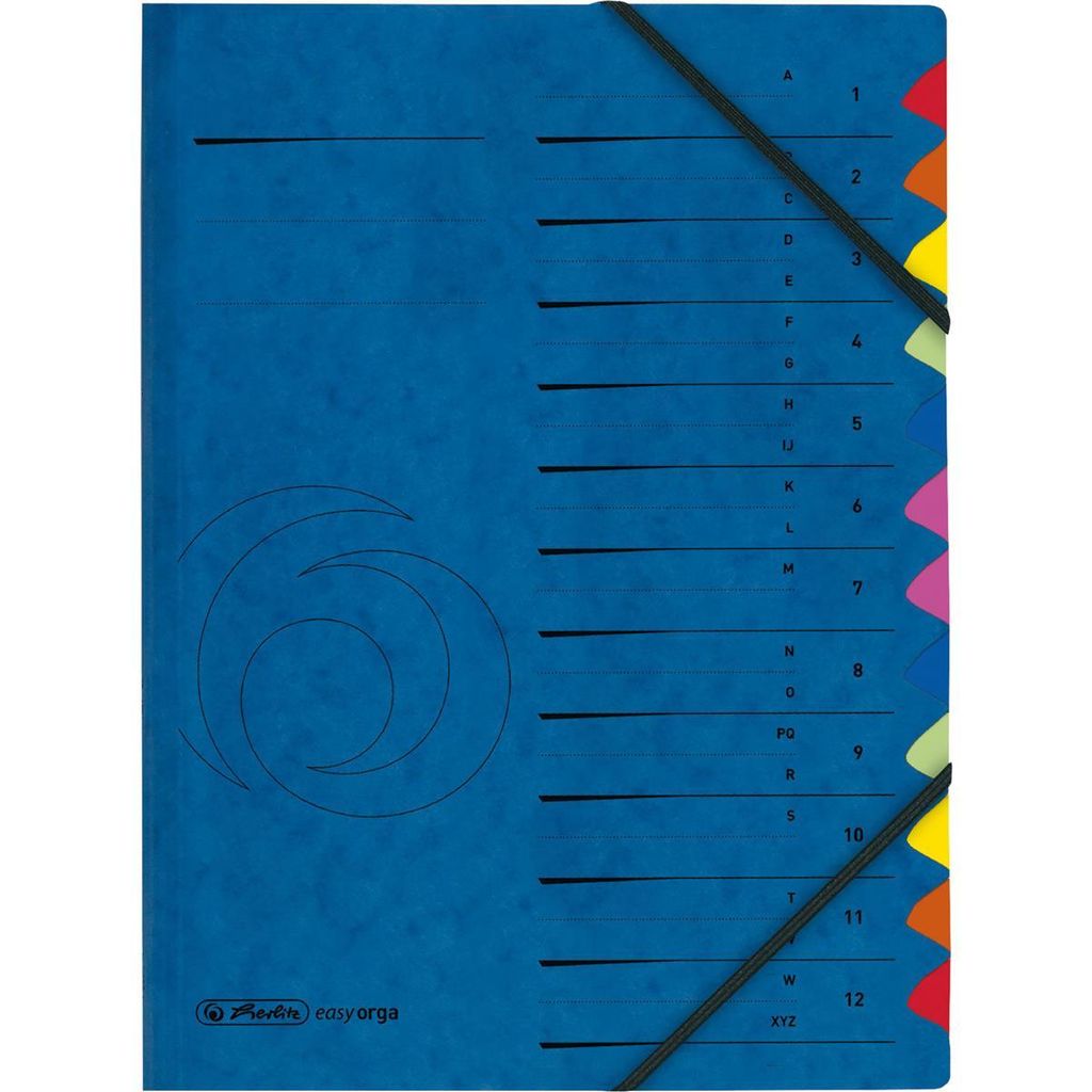 Herlitz Ordnungsmappe A-Z 5001128 12 Fächer blau Produktbild 