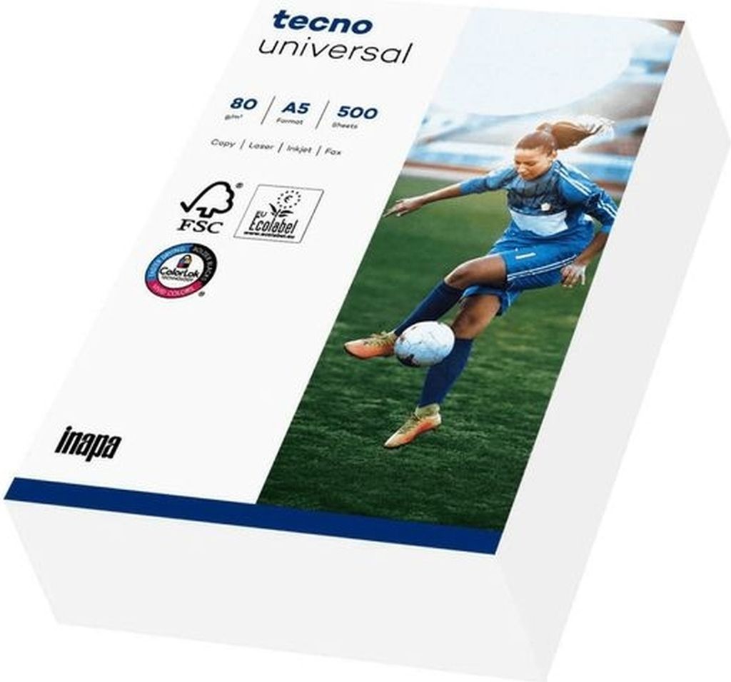 Kopierpapier tecno Universal A5 80g/qm weiß VE=10x500 Blatt