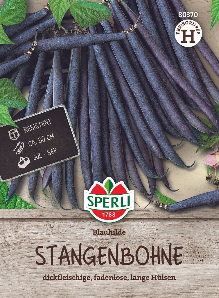 SPERLI Stangenbohnensamen Blauhilde Phaseolus vulgaris Produktbild 