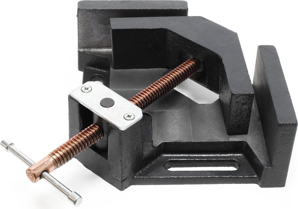 Morsa angolare Wiltec a 90° con larghezza ganasce di 100 mm Immagine del prodotto 