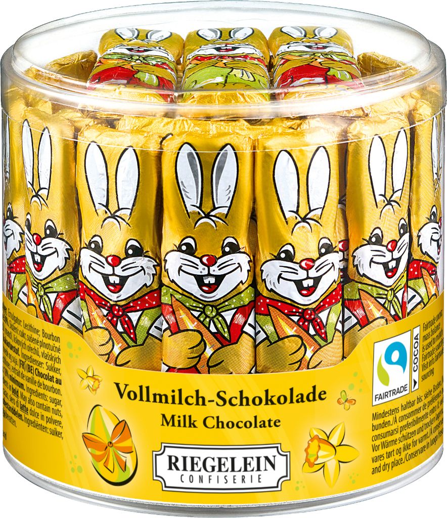 Verpackungsbild Riegelein große massive Osterhasen 875g