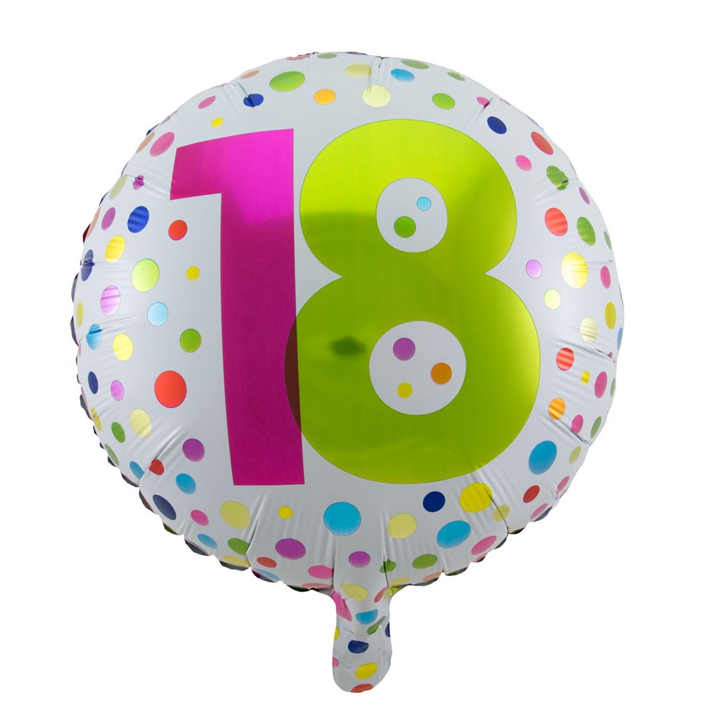 Folat 64318 - Folat Folienballon Zahl 18