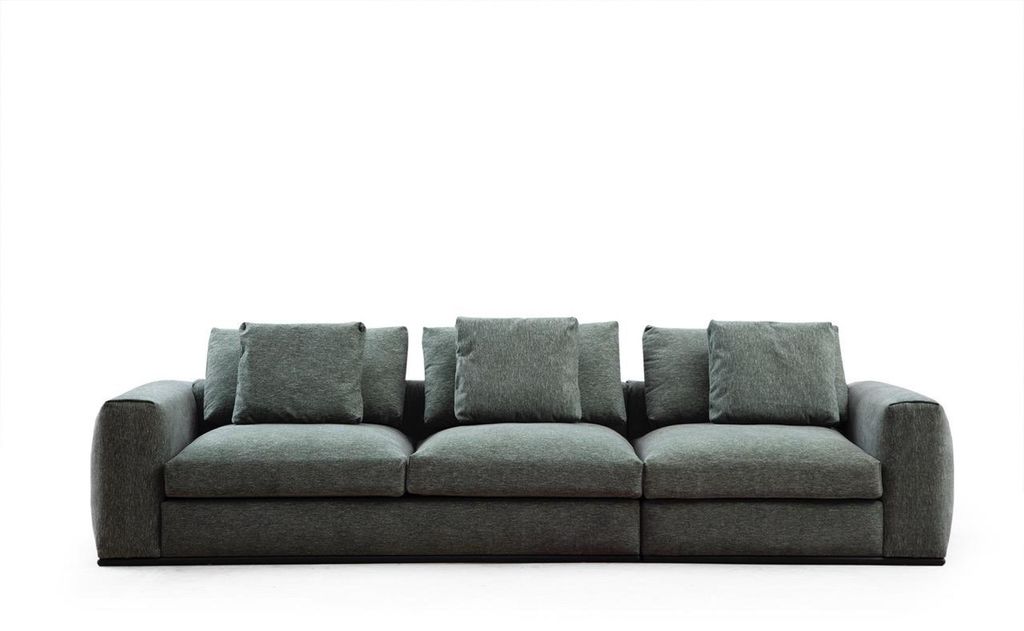Wohnzimmer Sofa 3 Sitzer Polster Sofas Design Holz Textil neu Modern