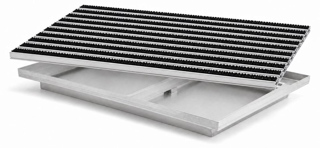 POLENTEX Aluminium-Fußmatte mit Ablaufwanne – 60x40 cm, 22 Produktbild 