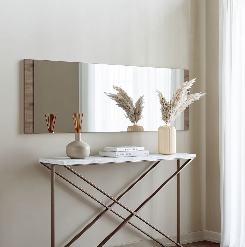 Skye Decor, Boy- Boy Aynası Dekoratif Basic Ceviz 40x120NOS, Nussbaumfarbe, Wandspiegel, 40x120x2,2 cm, 100% MDF