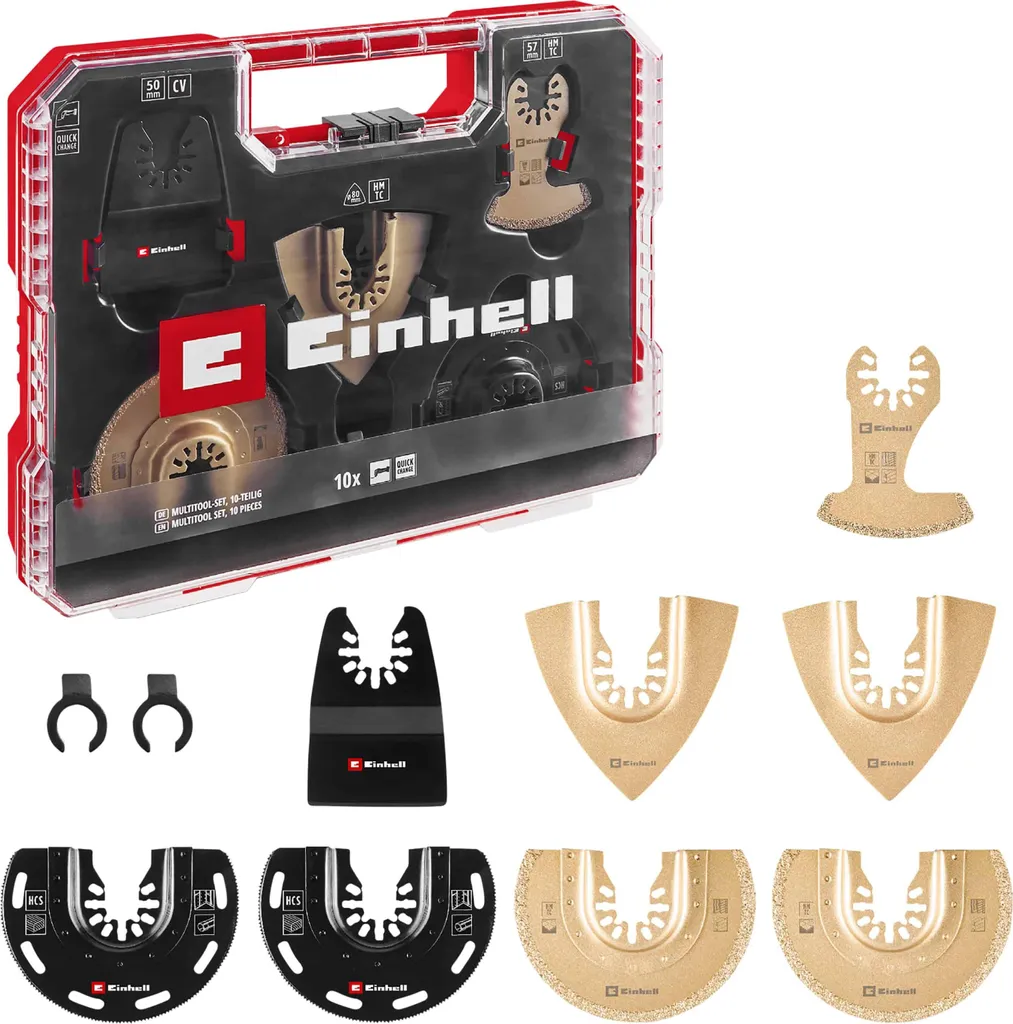Multi-outils Einhell 10 pièces 708110 : finissez vos chantiers XL