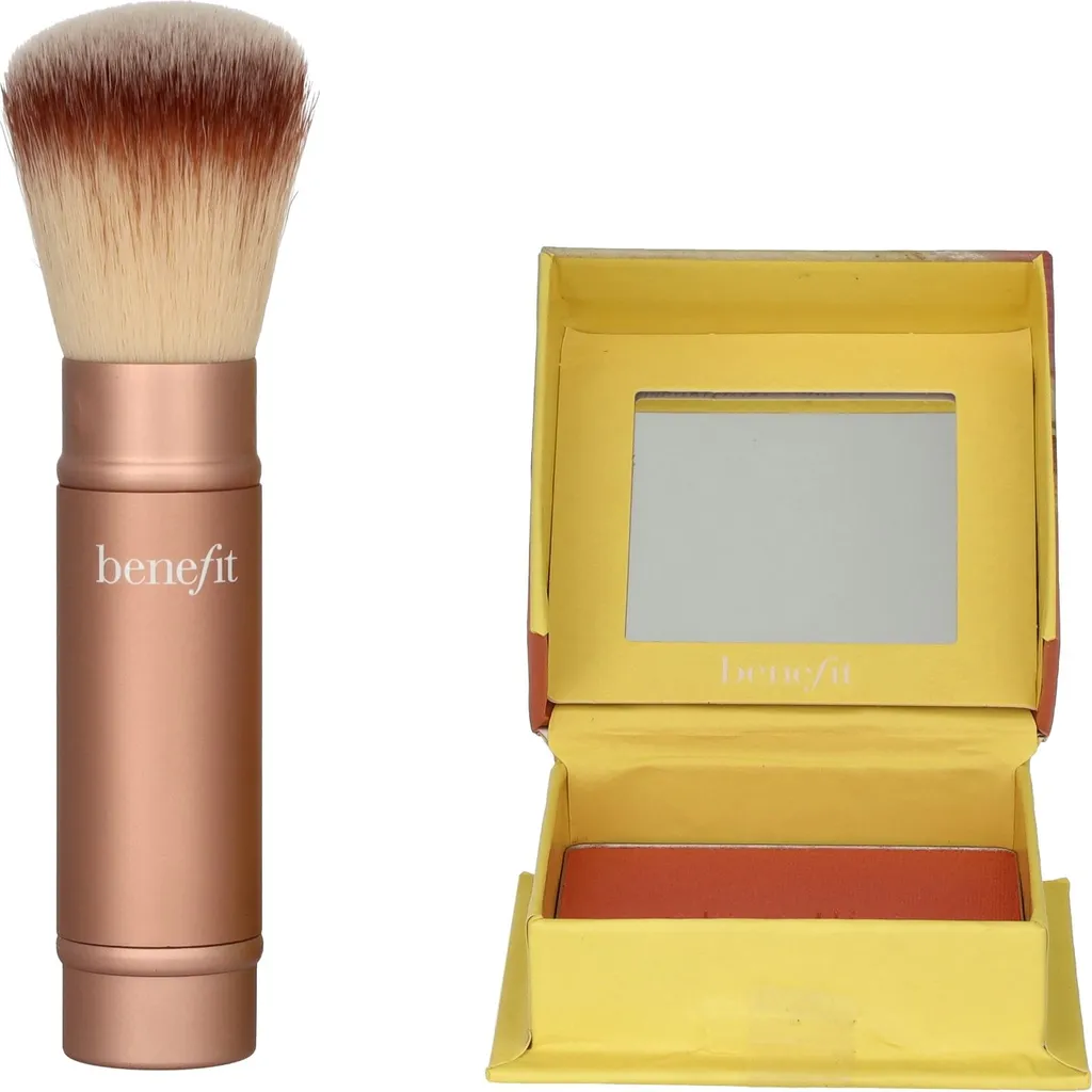 Benefit Cheek-End Getaway Set de Blush Dandelion 6g avec Pinceau Doux