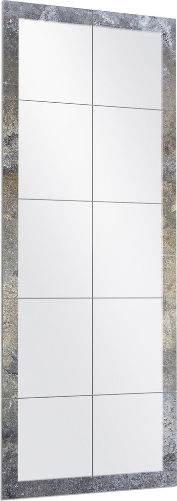 DEQORI Wandspiegel Puzzle 60x150 cm 'Raue Zementtextur' Spiegel Ganzkörperspiegel