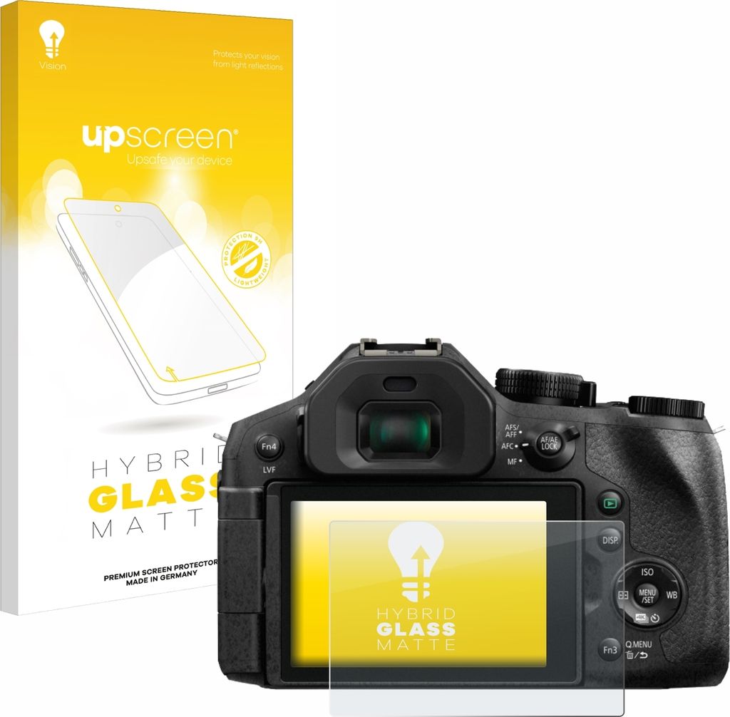 upscreen Entspiegelungs Schutzglas für Panasonic Lumix DMC-FZ300 Schutzfolie Panzer Folie Glas Display Schutz matt