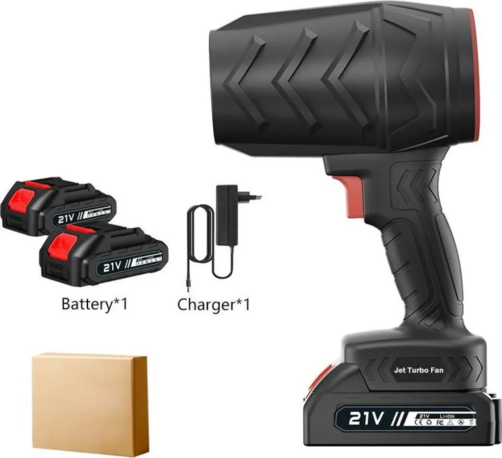 Asciugatore Auto Cordless 21V Turbo - Soffiatore Foglie 120km/h Alta Efficienza