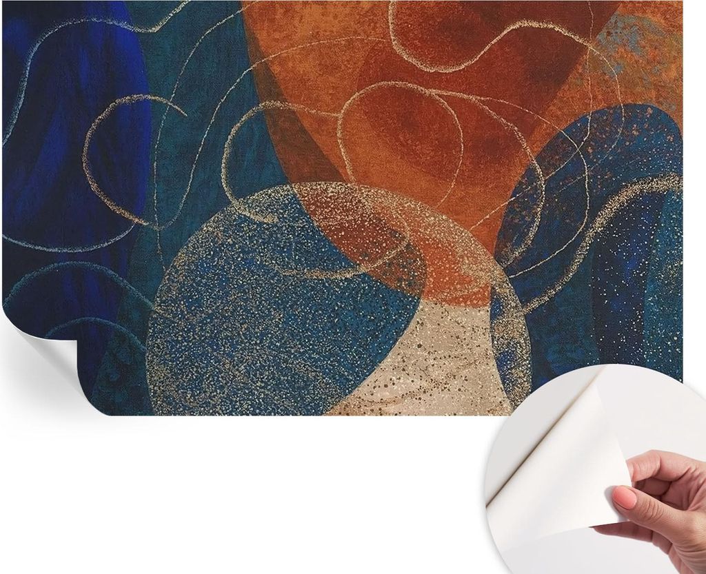 Selbstklebende Wandtapete - Dekorative Tapete für Wohnzimmer - Klebefolie für Wandbilder - Tapetenfolie für Wanddekoration - 416x254 - Farbenfro...