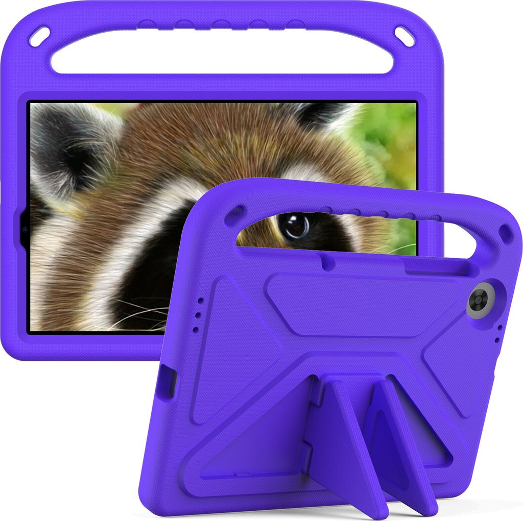 Hülle für Lenovo Tab M10 HD 2nd Gen 10,1 Zoll TB-X306F /TB-X306X, Leichte Stoßfeste Eva Kinder Schutzhülle mit Griff und Faltbarem Ständer Lila