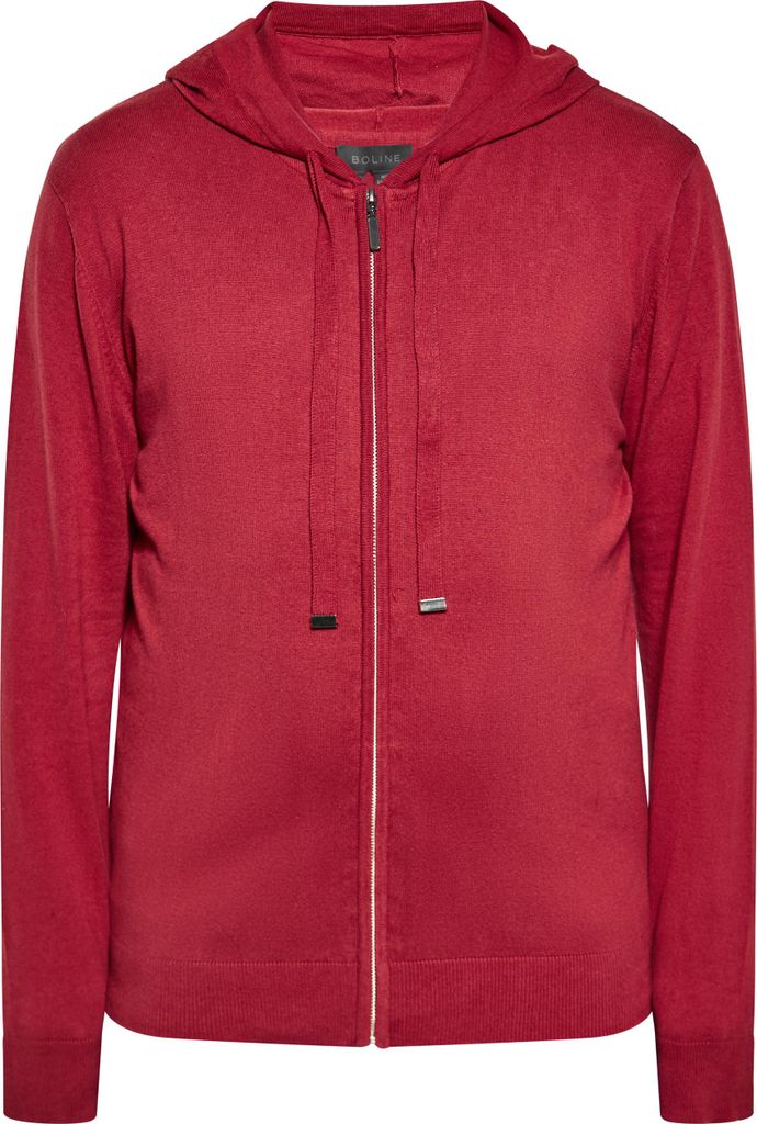 boline herren strickjacke - weinrot, M