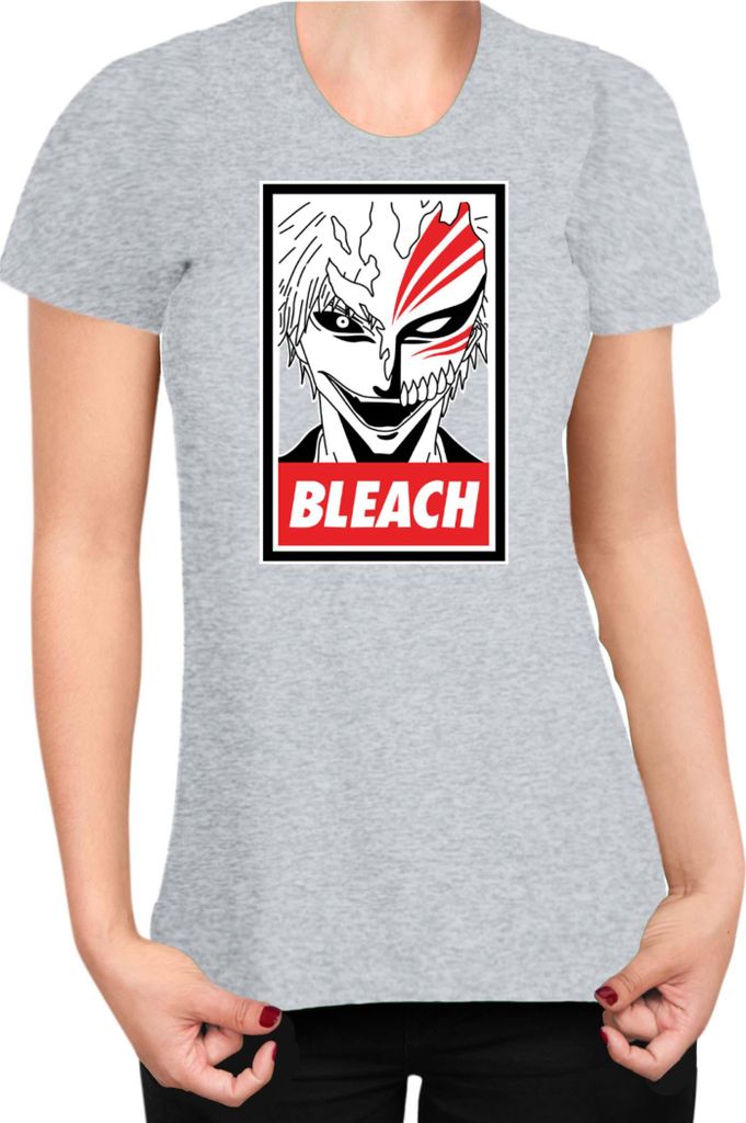 Damen T-Shirt Manga Japan Anime Comics Animation Bleach 004, Lady S / Grau