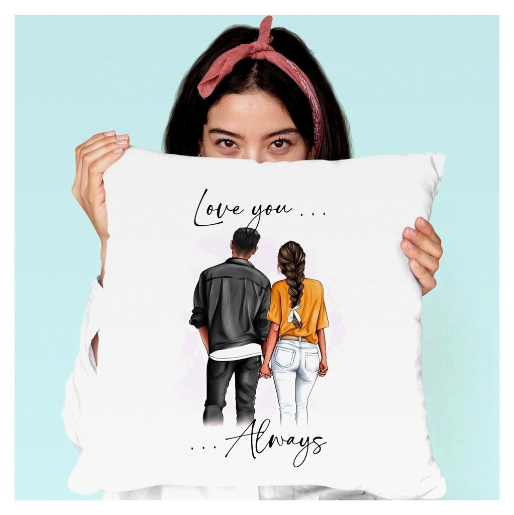 Personalisierbares Kissen für Paare - Valentinstag, Jahrestag Geschenk für Sie und Ihn