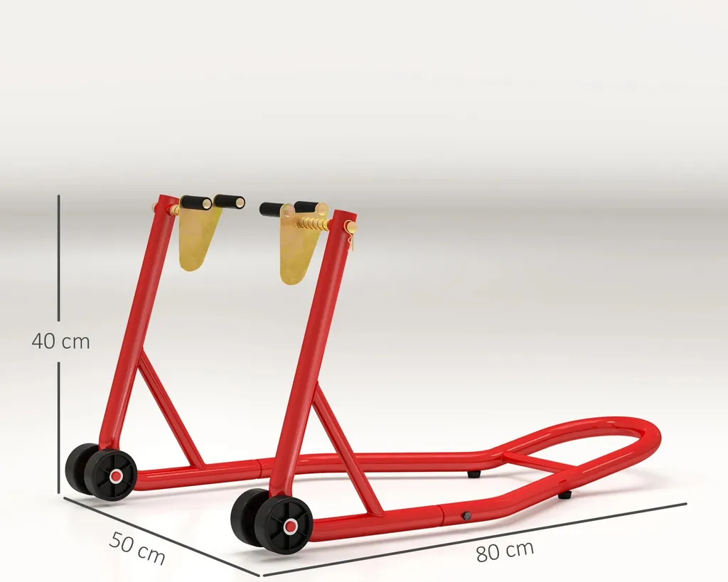 Support moto avant acier rouge pour stabiliser et réparer sans effort - 3