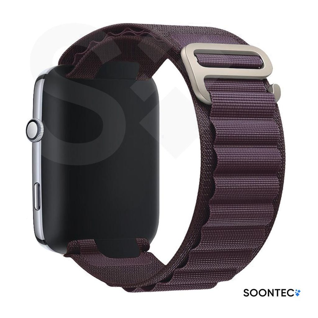 SOONTEC Premium Nylon Loop Armband für Apple Watch Ultra 1/2/3 & Series 1-11 – Robustes Outdoor-Sportarmband mit G-Hook Verschluss - in Indigo