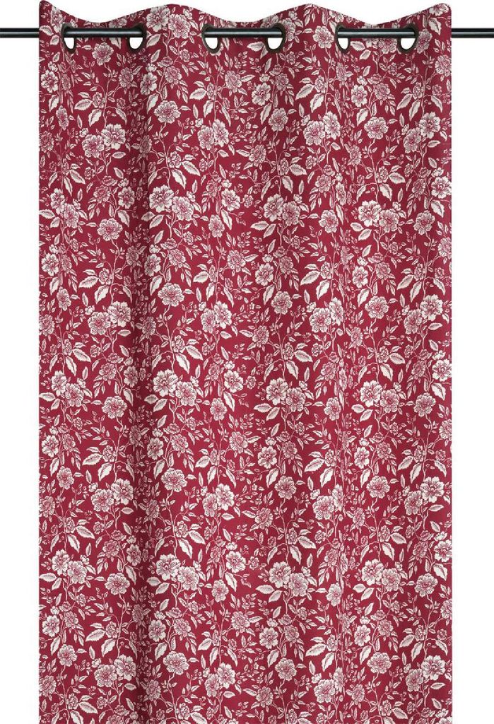 Vorhang mit Ösen im Blumenmuster