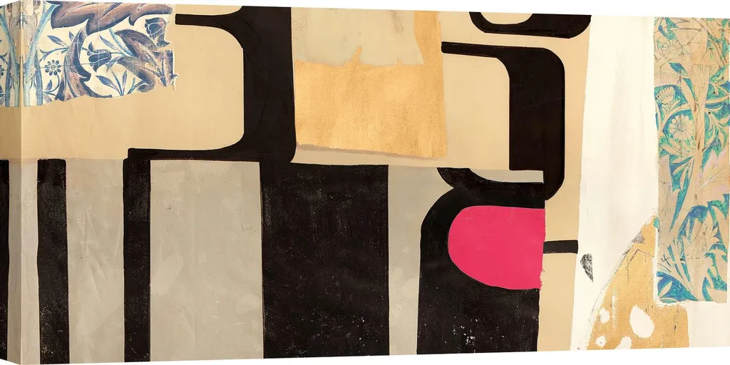 Tableau moderne pour salon : Toile abstraite Steve Roja 100x50 cm chic