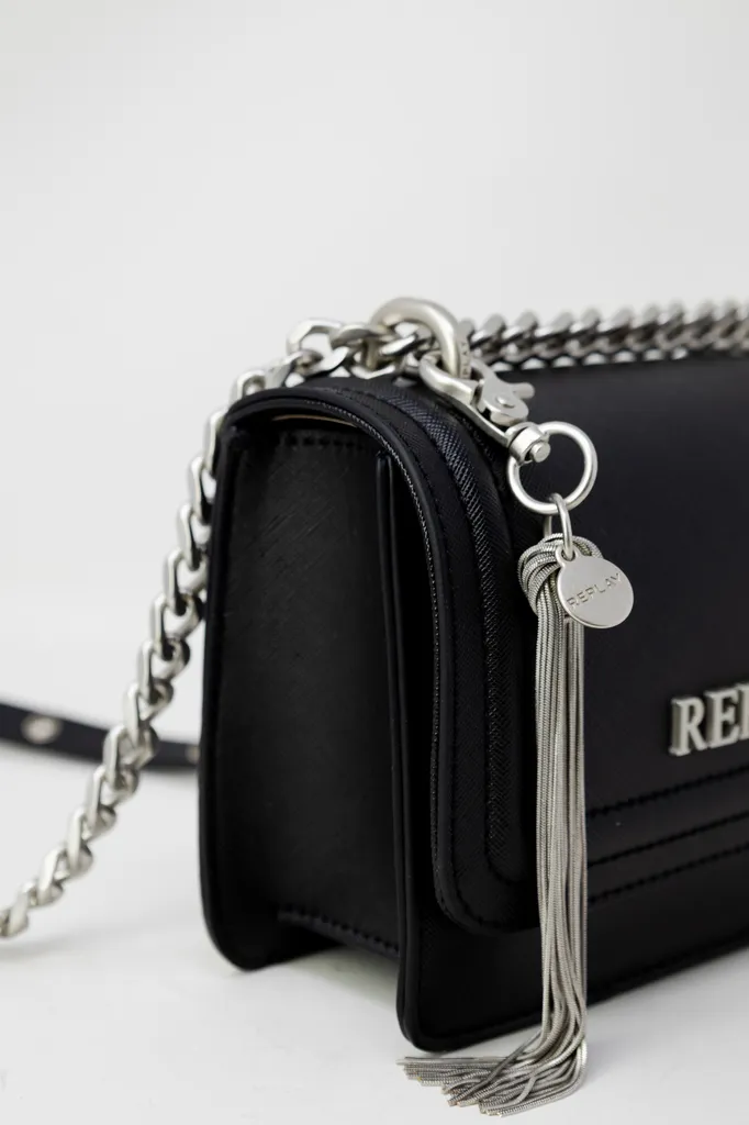 Replay Crossbody Bag Black/Gold - Borsa Donna Compatta e Funzionale - 10