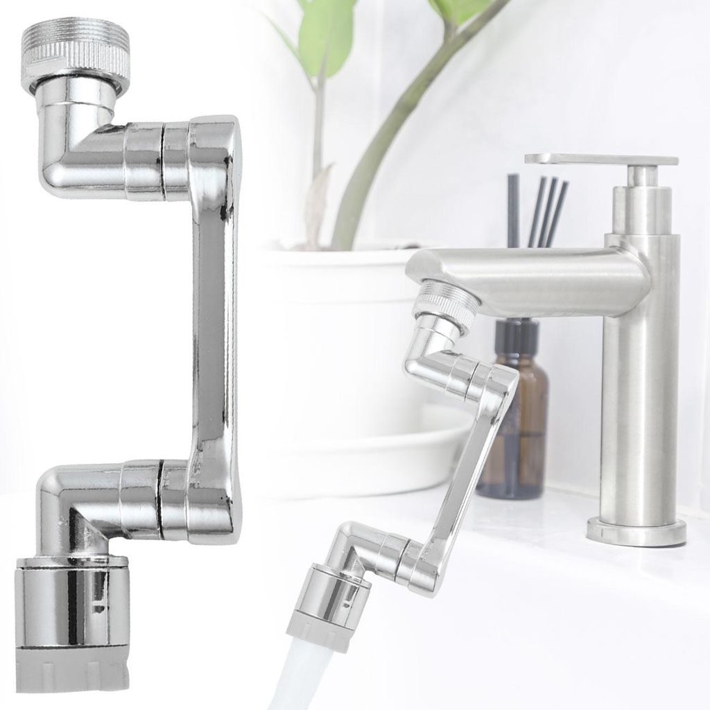 1080° Drehbarer Wasserhahn-Aufsatz aus Metall: Für Bad & Produktbild 