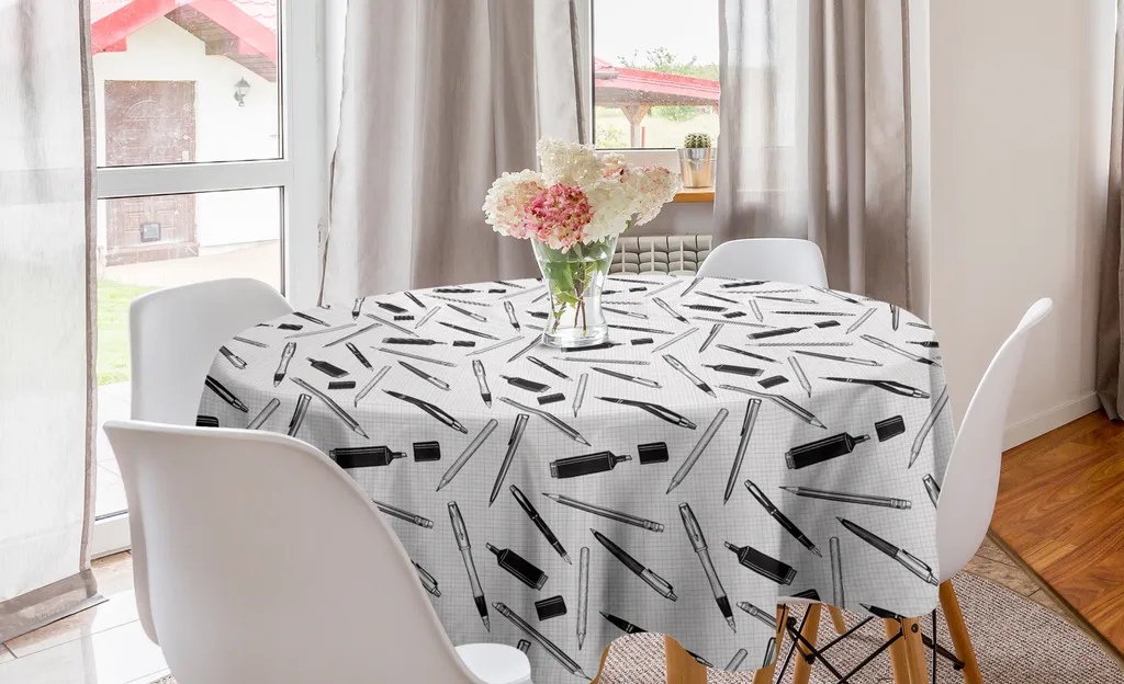 Tovaglia Rotonda Lavabile ABAKUHAUS 150cm | Decorazione Cucina Moderna