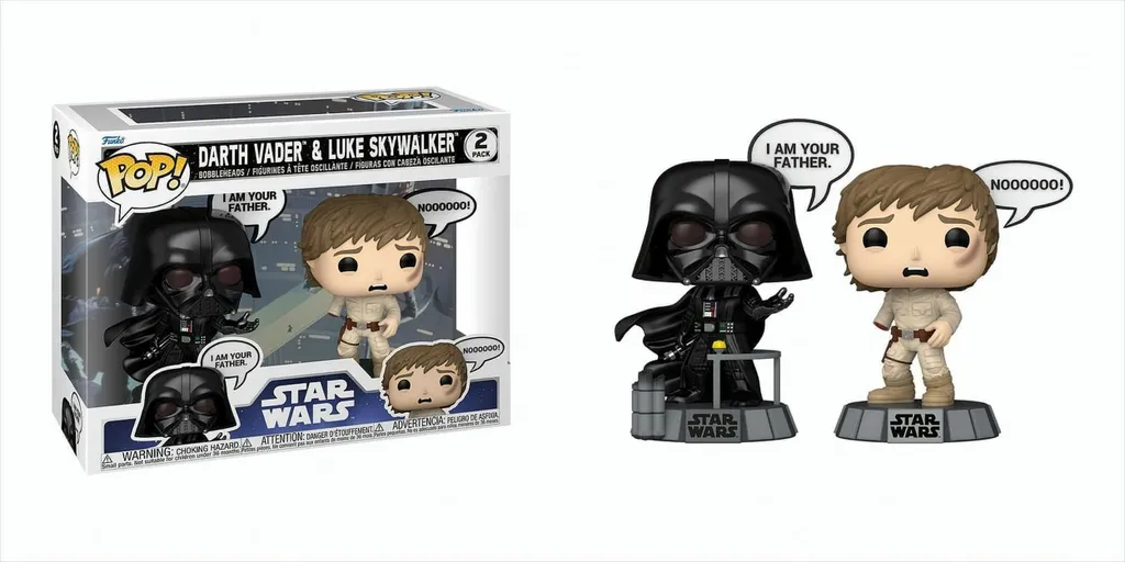 Funko Pop Star Wars Darth Vader vs Luke Skywalker Édition Limitée 2-Pack