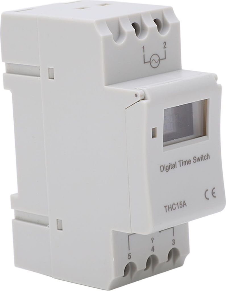 Digitaler Zeitschalter mit LCD-Anzeige, programmierbar, wöchentliche Bahnzeitrelais, AC 220–240 V, 16 A, THC15A