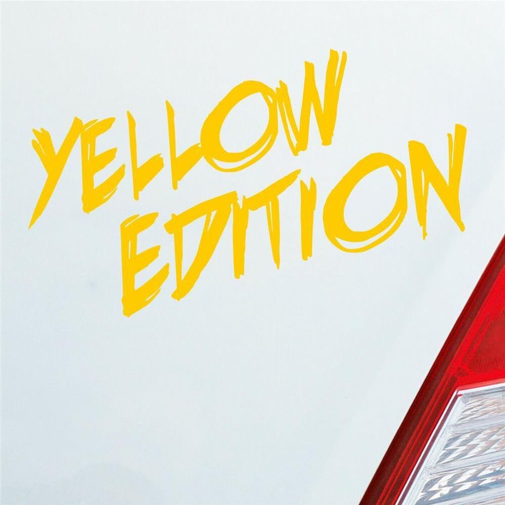 Auto Aufkleber Yellow Edition Auto Car Tuning 15x7 cm Gelb Produktbild 