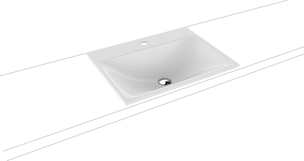 KALDEWEI SILENIO Einbauwaschtisch alpinweiß